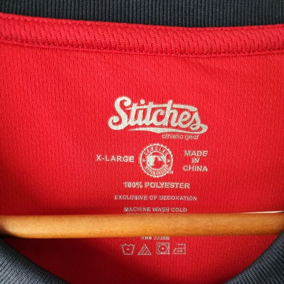 Stitches MLB Washington Nationals Embroidered Men's Short Sleeve Shirt XL - Picture 5 of 6